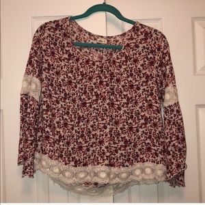 Floral and Lace Detailed Blouse